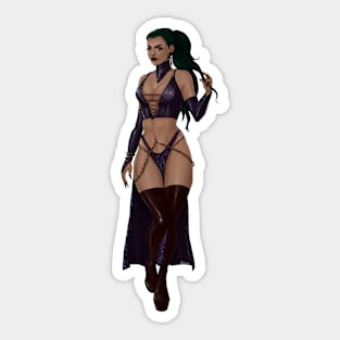 Dominatrix pinup in latex Sticker